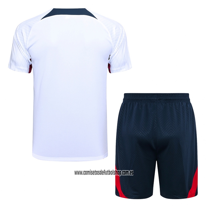 Chandal del Paris Saint-Germain 23-24 Manga Corta Blanco - Pantalon Corto